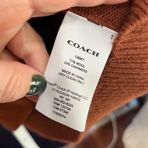 Coach cashmere and wool soft sweater size L - Picture 3 of 4